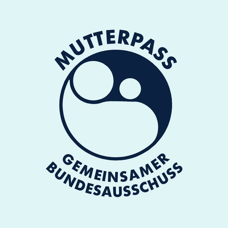 Blaues Mutterpass-Logo