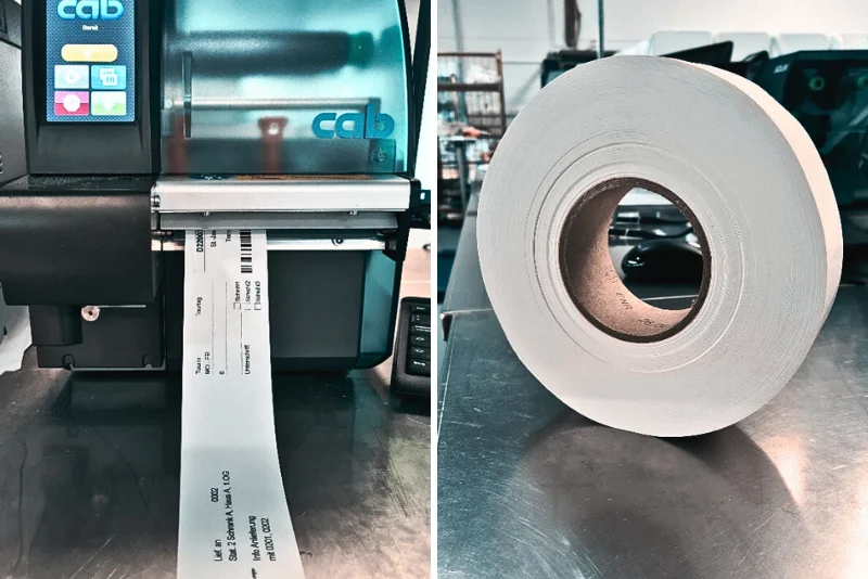 Thermotransferdrucker SQUIX 4.3/200 von cab und Thermo Top Rollenetiketten