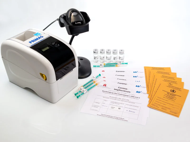 Mediaform stattet Hamburger Impfzentrum mit Etikettendrucker und Etiketten aus