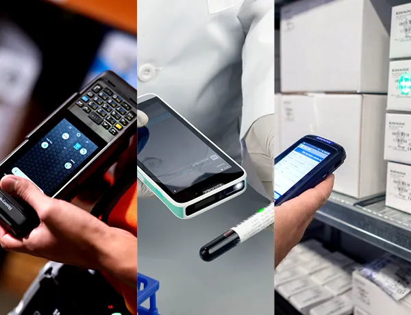 Collage image showing three MDE devices in different areas of application